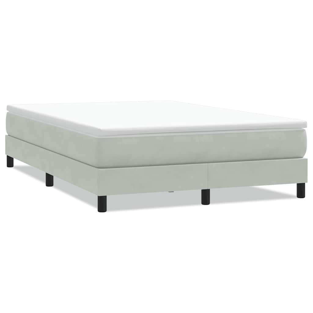 Box Spring krevet bez madraca svijetlo sivi 140x210 cm samt
