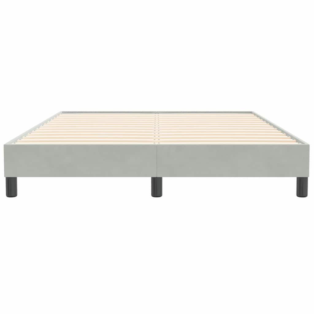 Box Spring krevet bez madraca svijetlo sivi 140x210 cm samt