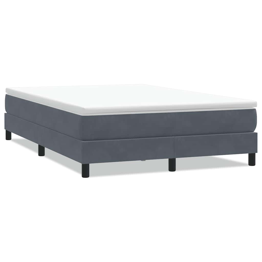Box Spring krevet bez madraca tamno sivi 140x210 cm samt