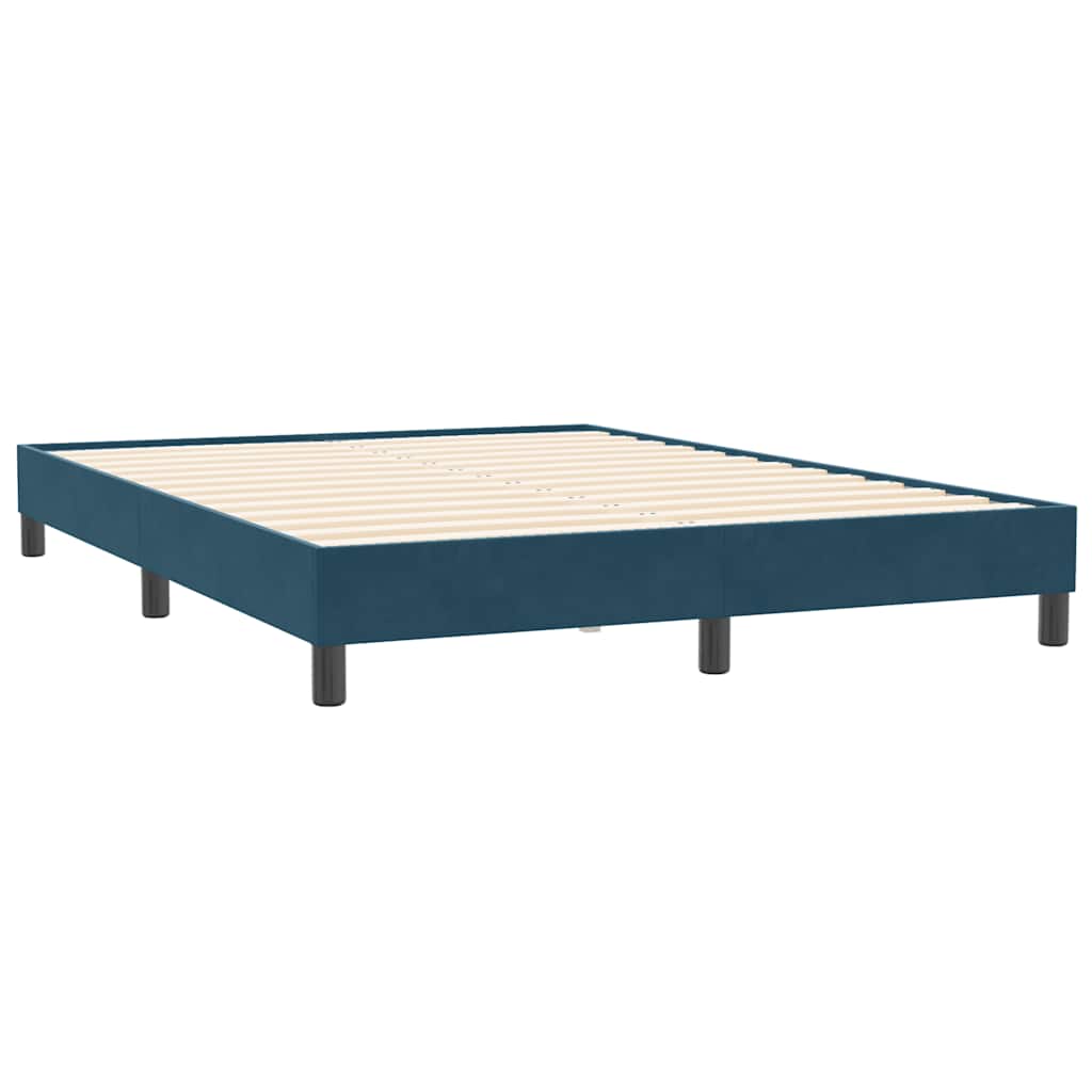 Box Spring krevet bez madraca tamnoplavi 140x210 cm samt