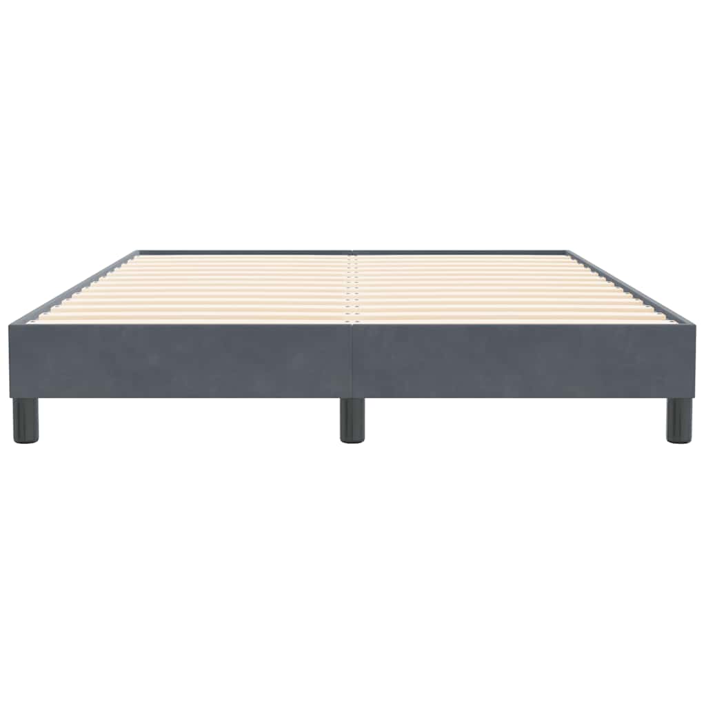 Box Spring krevet bez madraca tamno sivi 160x210 cm samt