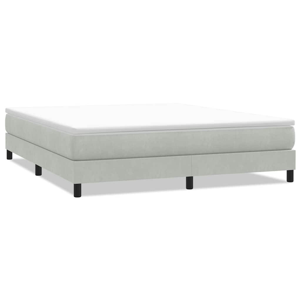 Box Spring krevet bez madraca svijetlo sivi 180x210 cm samt
