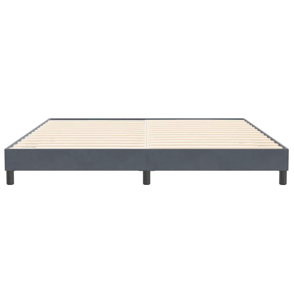 Box spring krevet bez madracem tamnosivi 200x210 cm baršunasti