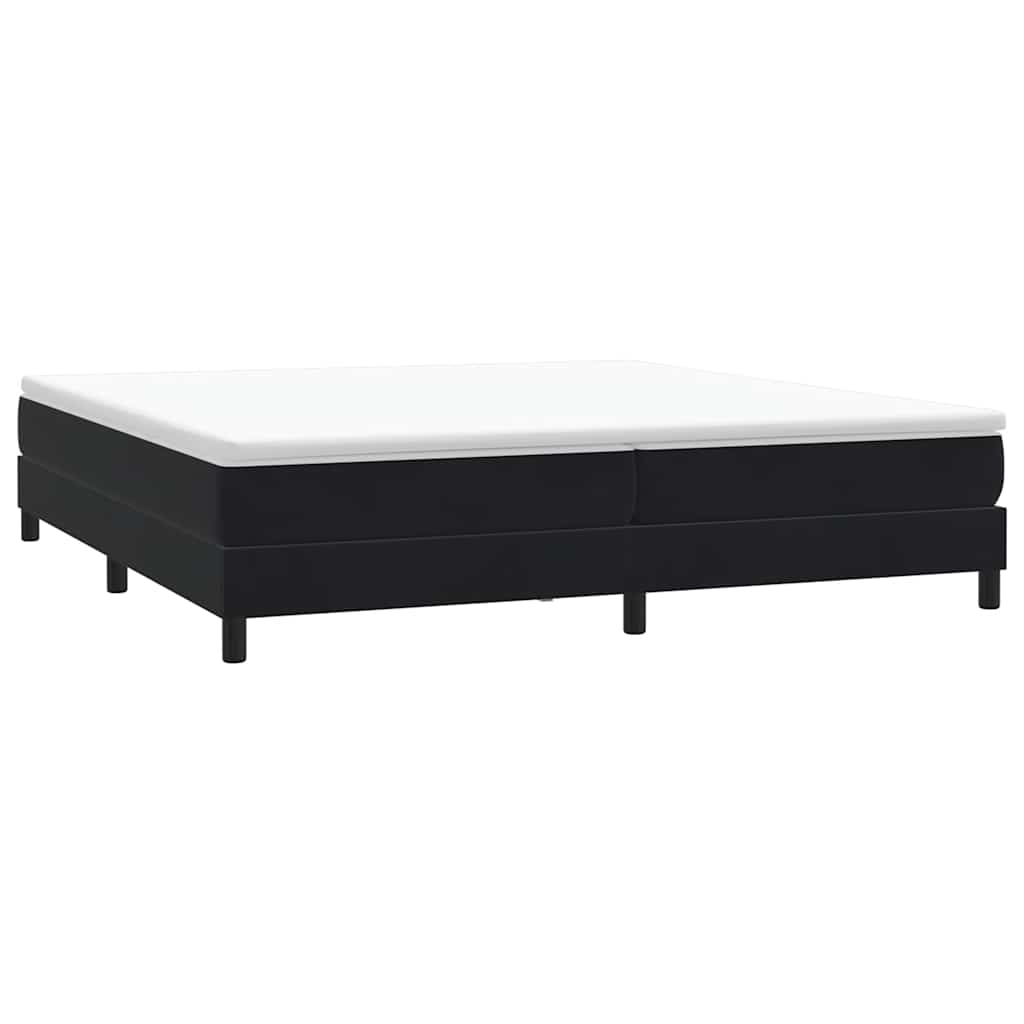 Krevet s oprugama bez madracem crni 200x210 cm baršunasti