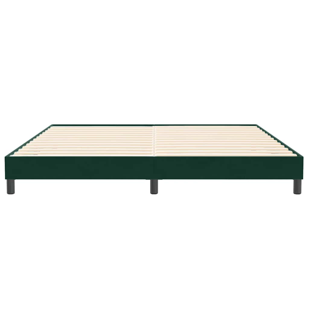 Box Spring krevet bez madracem tamnozeleni 200x210 cm baršun