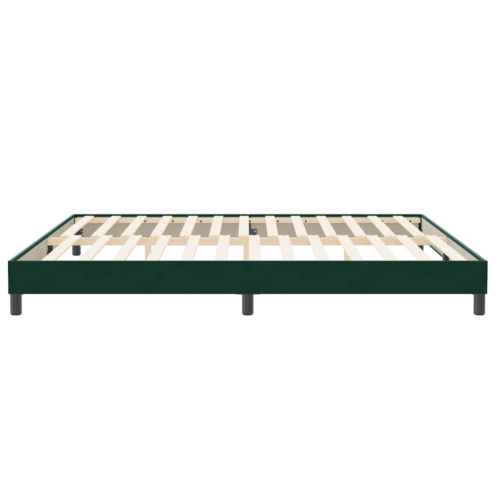 Box Spring krevet bez madracem tamnozeleni 200x210 cm baršun