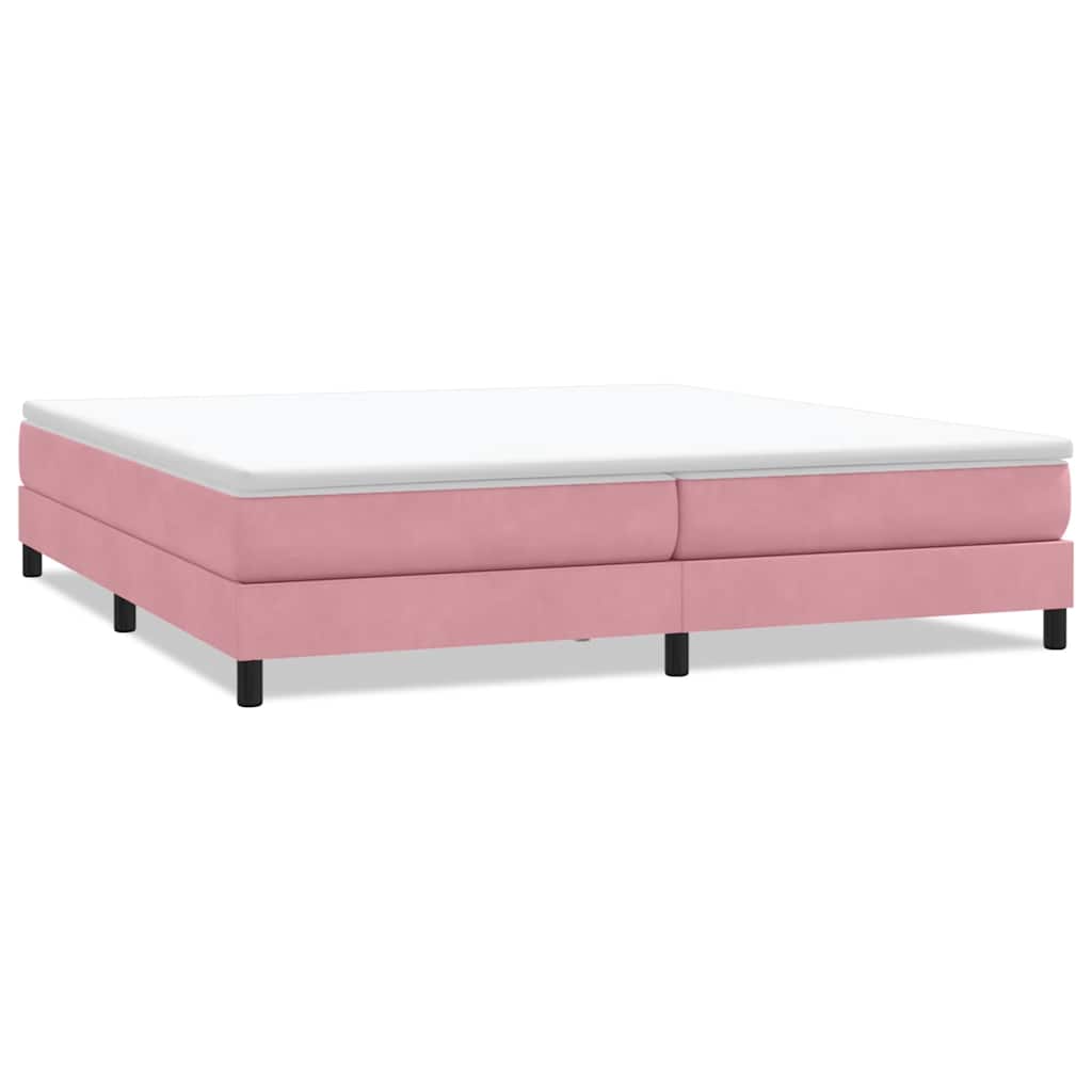 Box Spring krevet bez madracem ružičasti 200x210 cm samt