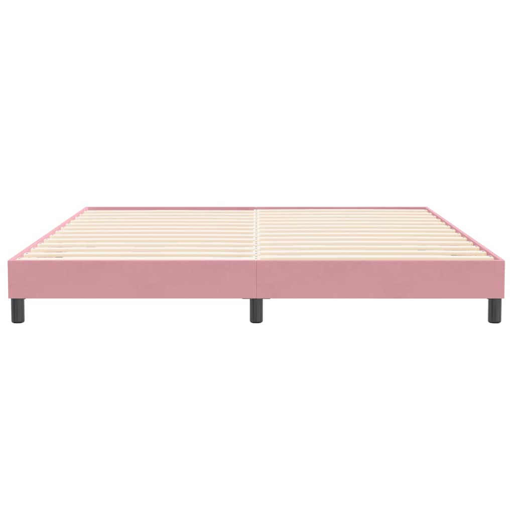 Box Spring krevet bez madracem ružičasti 200x210 cm samt