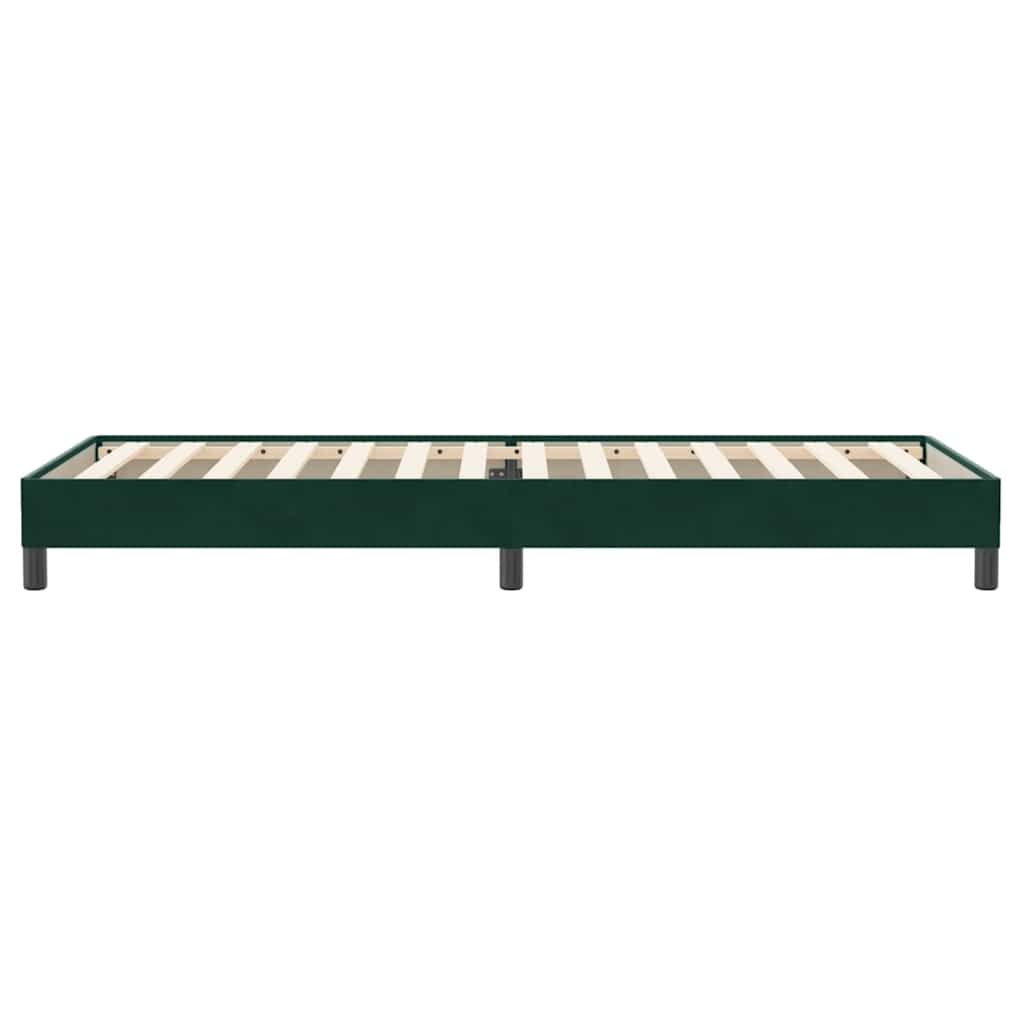 Box Spring krevet bez madracem tamnozeleni 80x220 cm baršun