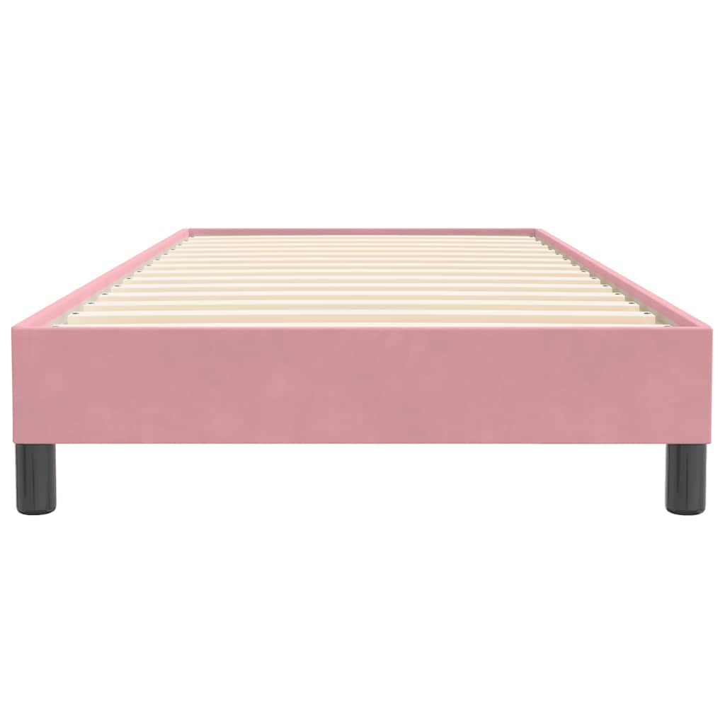Box spring krevet bez madracem ružičasti 80 x 220 cm baršunasti