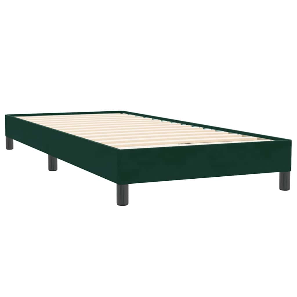 Box Spring krevet bez madracem tamnozeleni 90x220 cm baršun