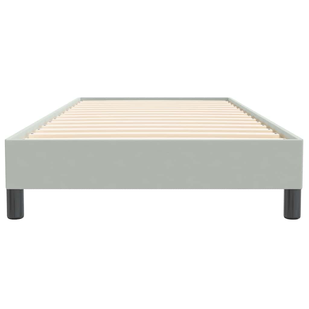 Box Spring krevet bez madracem svijetlo sivi 100x220 cm baršun