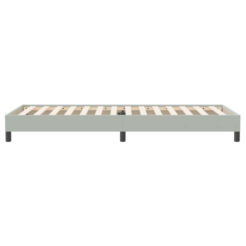 Box Spring krevet bez madracem svijetlo sivi 100x220 cm baršun