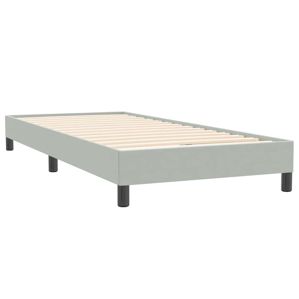 Box Spring krevet bez madracem svijetlo sivi 100x220 cm baršun