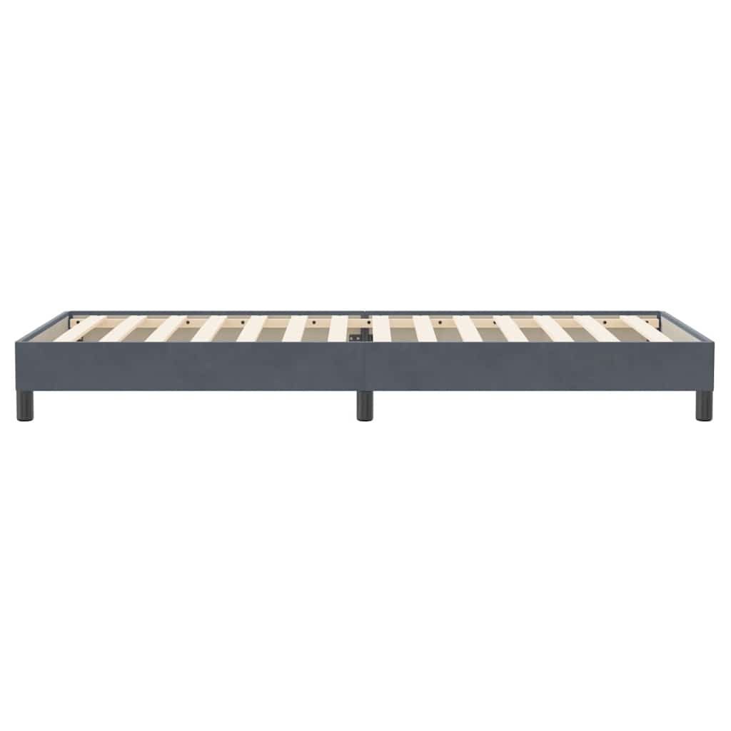 Box Spring krevet bez madracem tamno sivi 100x220 cm baršun