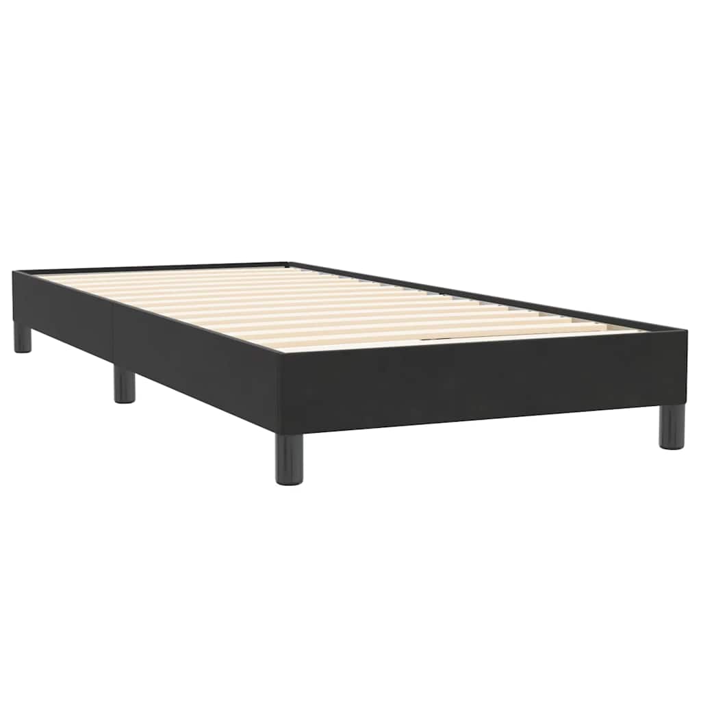 Box Spring krevet bez madracem crni 100x220 cm samt