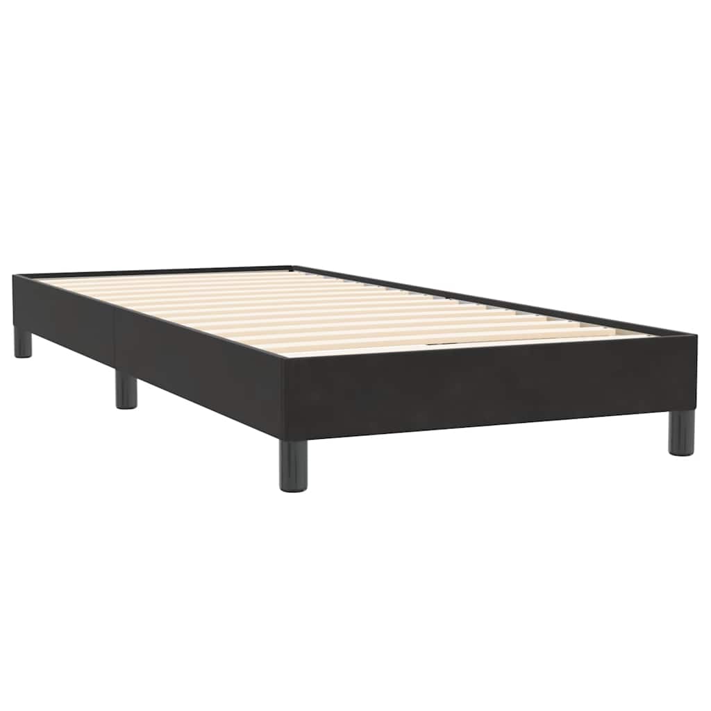 Box Spring krevet bez madracem crni 100x220 cm samt