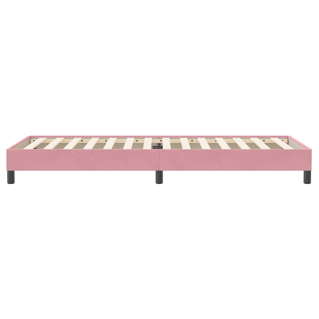 Box Spring krevet bez madracem ružičasti 100x220 cm baršun