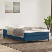 Box Spring krevet bez madracem tamnoplavi 120x220 cm samt