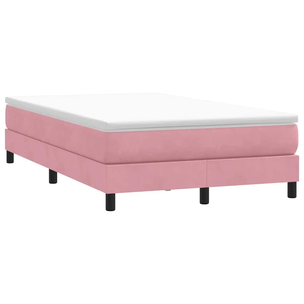 Box Spring krevet bez madracem ružičasti 120x220 cm samt