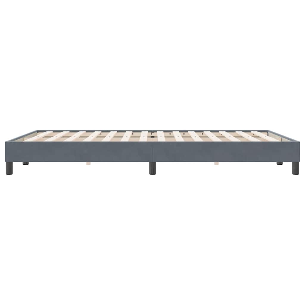 Box Spring krevet bez madracem tamno sivi 140x220 cm samt