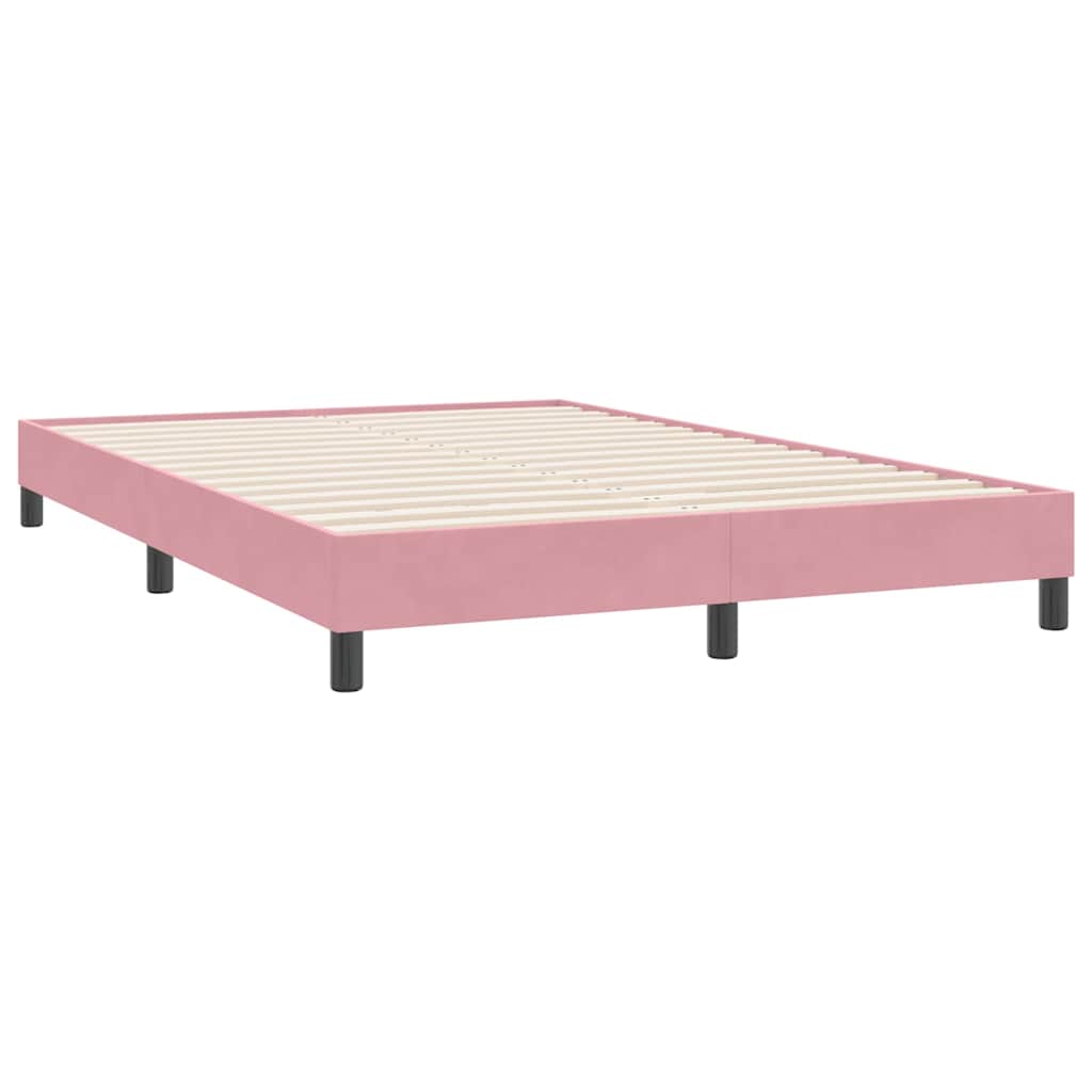 Box Spring krevet bez madracem ružičasti 140x220 cm baršun