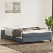 Box Spring krevet bez madracem tamno sivi 160x220 cm baršun