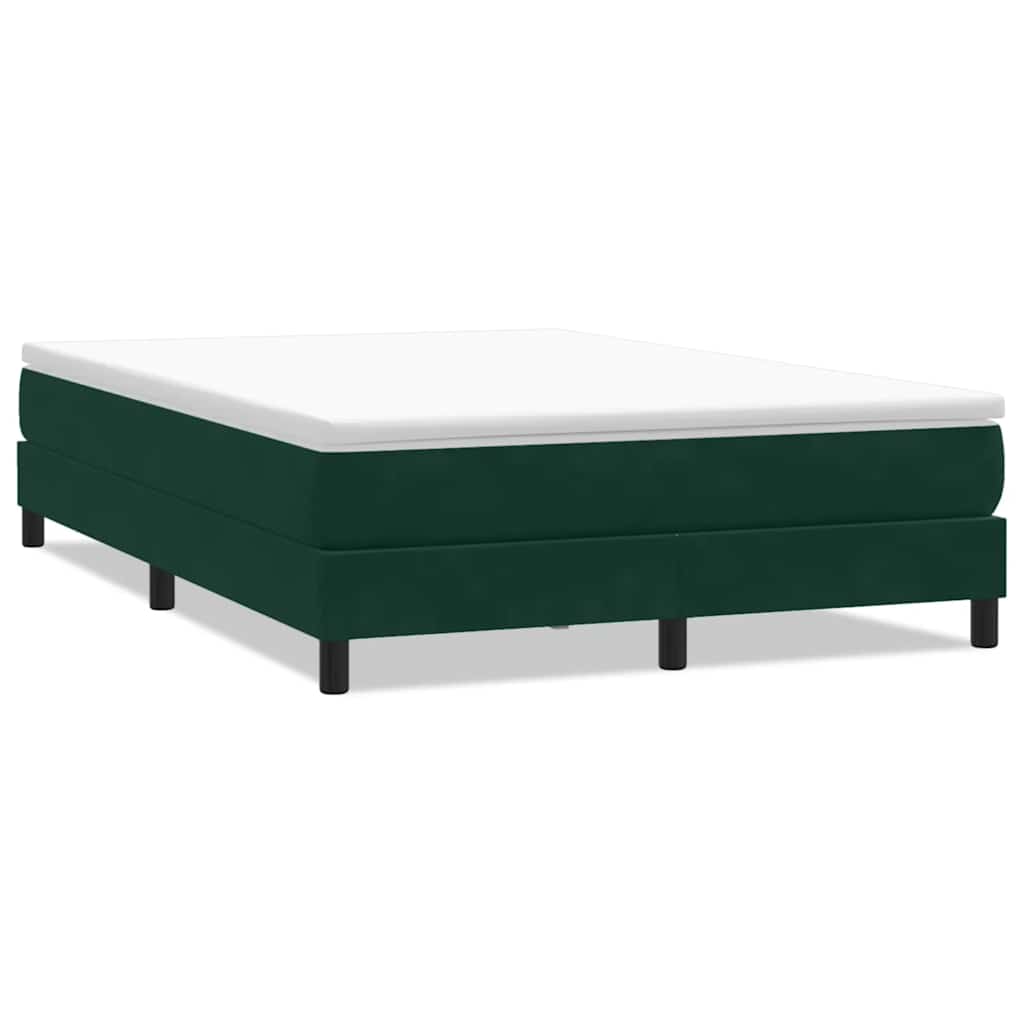 Box Spring krevet bez madracem tamno zeleni 160x220 cm baršun