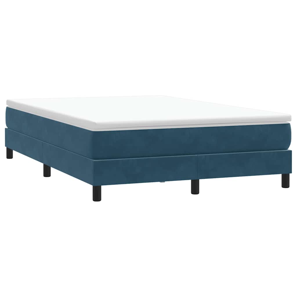 Box Spring krevet bez madracem tamnoplavi 160x220 cm samt