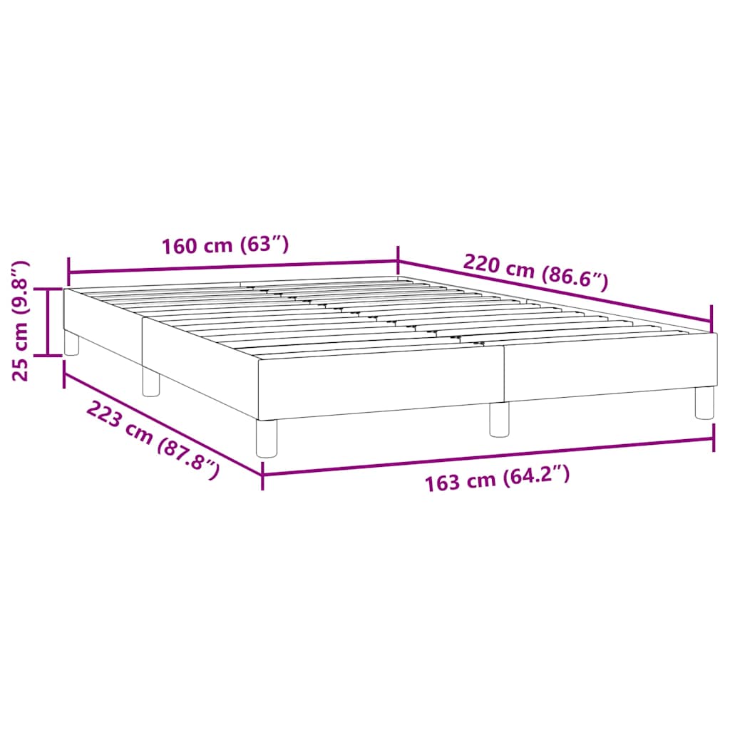Box Spring krevet bez madracem ružičasti 160x220 cm baršun