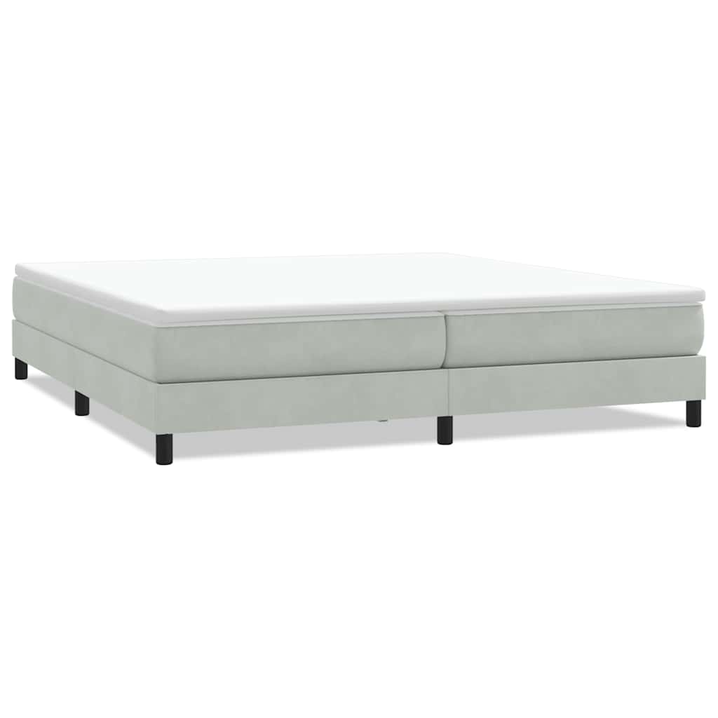 Box Spring krevet bez madracem svijetlo sivi 200x220 cm baršun