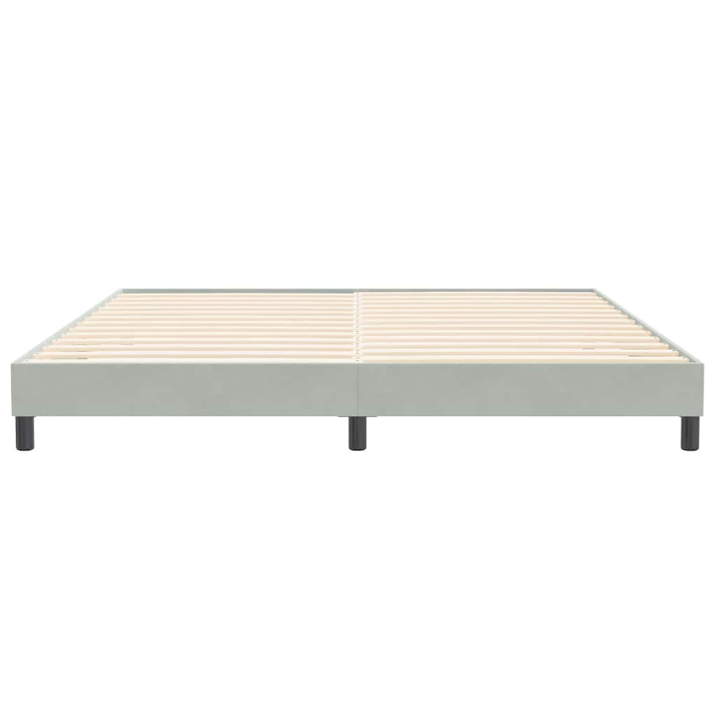 Box Spring krevet bez madracem svijetlo sivi 200x220 cm baršun