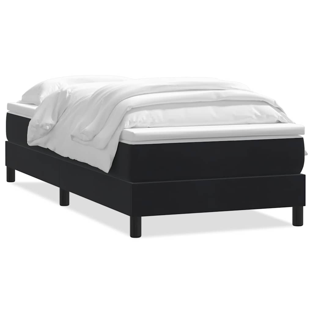 Box spring krevet s madracem crni 90x210 cm baršunasti