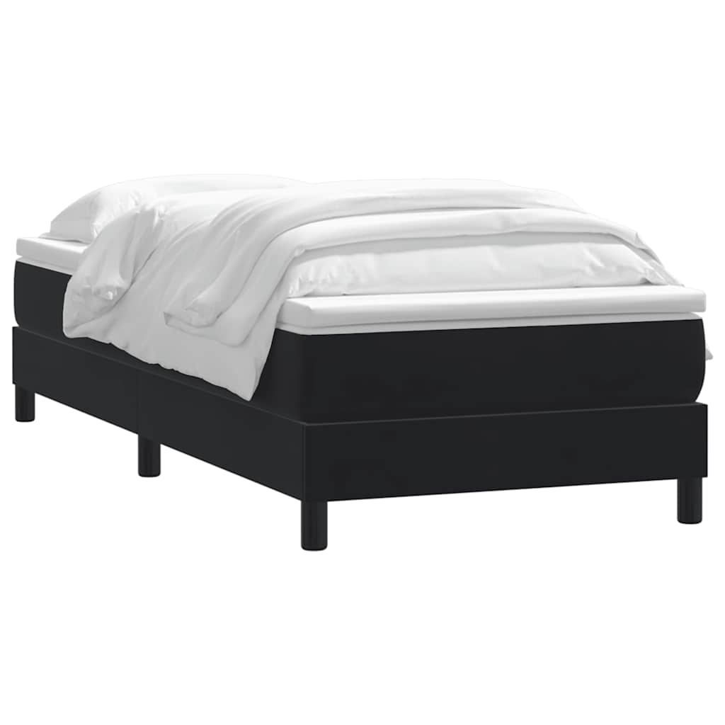 Box spring krevet s madracem crni 90x210 cm baršunasti