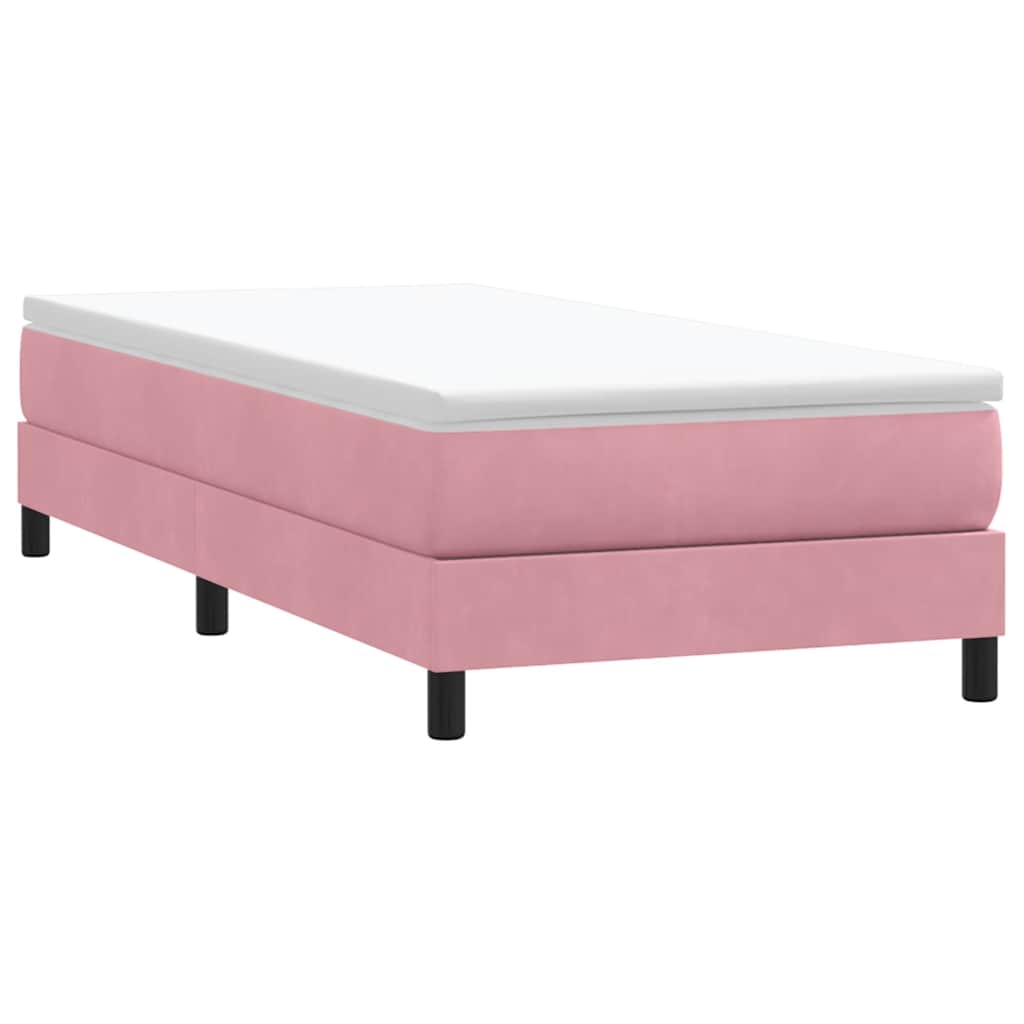 Box spring krevet s madracem ružičasti 80 x 220 cm baršunasti