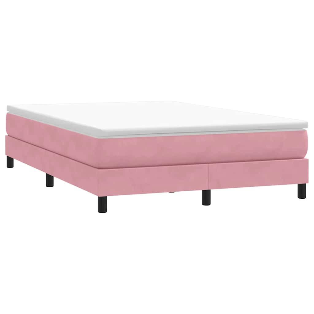 Box Spring krevet s madracem ružičasti 140x220 cm baršun