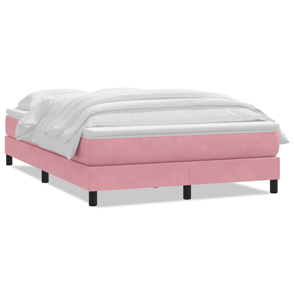 Box Spring krevet s madracem ružičasti 160x220 cm baršun