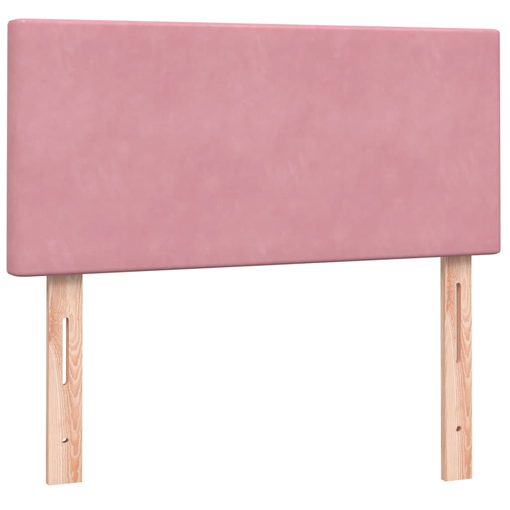 Box Spring krevet s madracem ružičasti 90x210 cm samt