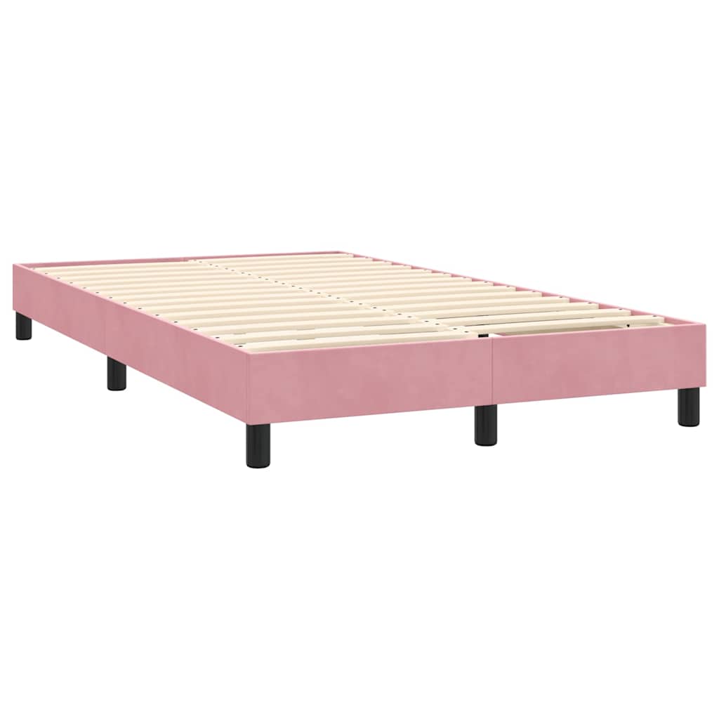 Box Spring krevet s madracem ružičasti 120x220 cm samt
