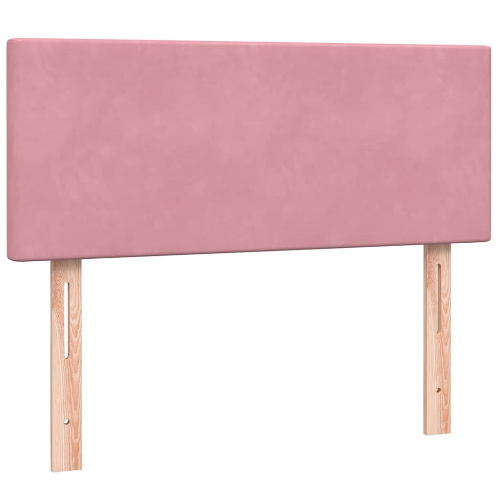 Box Spring krevet s madracem ružičasti 120x220 cm samt