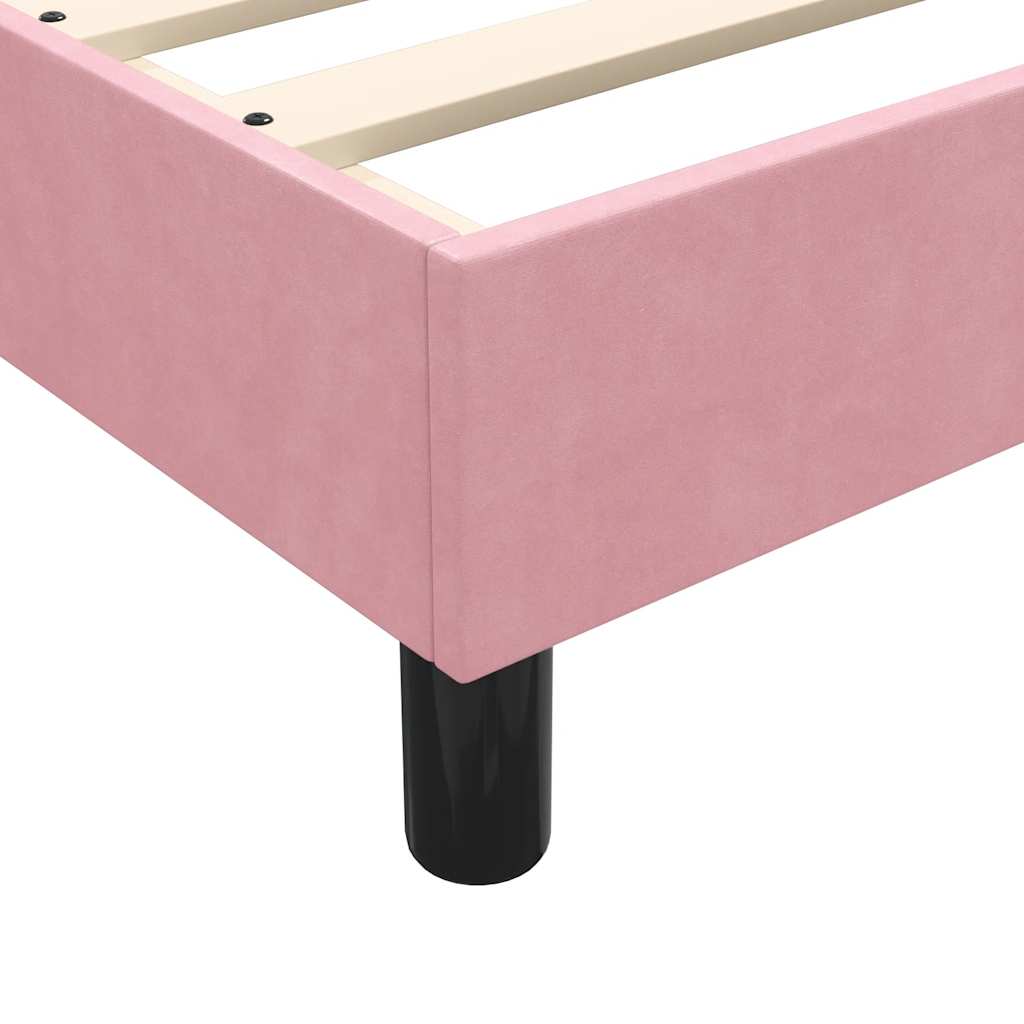 Box Spring krevet s madracem ružičasti 120x220 cm samt