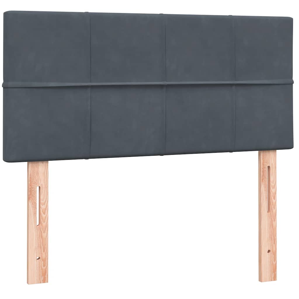 Box Spring krevet s madracem tamno sivi 80x210 cm baršun