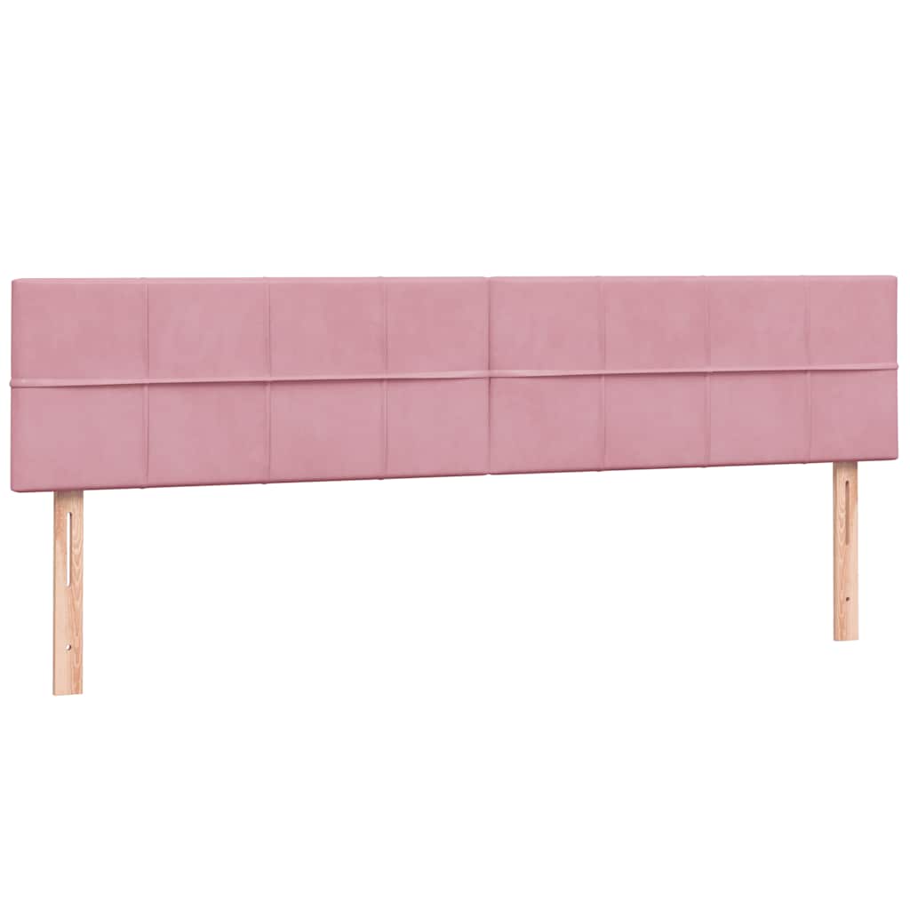 Krevet s oprugama i madracem ružičasti 180x210 cm baršunasti