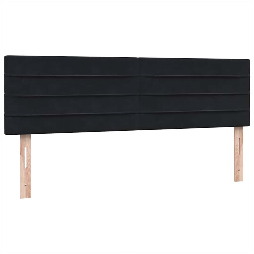 Box spring krevet s madracem crni 160x210 cm baršunasti