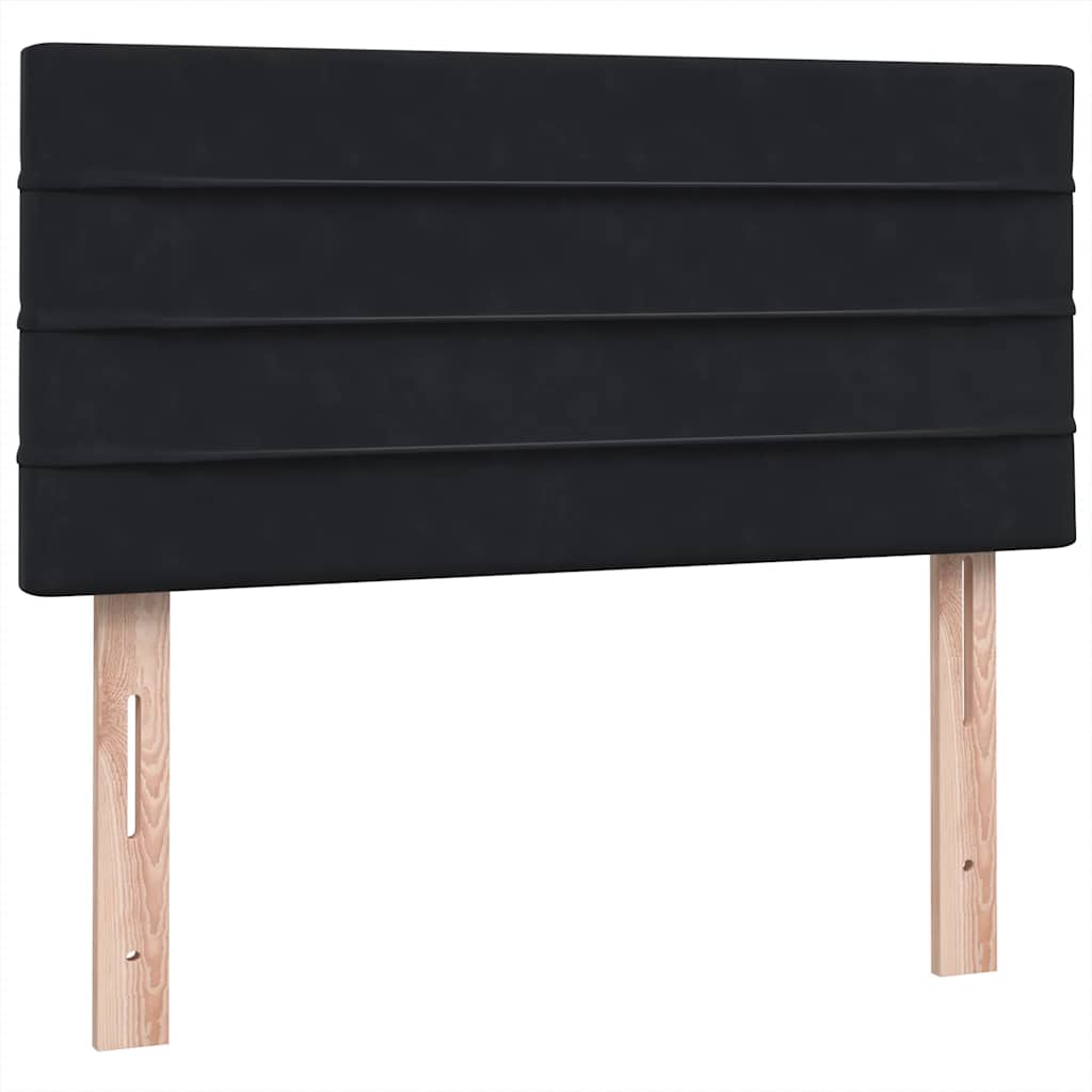 Box spring krevet s madracem crni 80 x 220 cm baršunasti