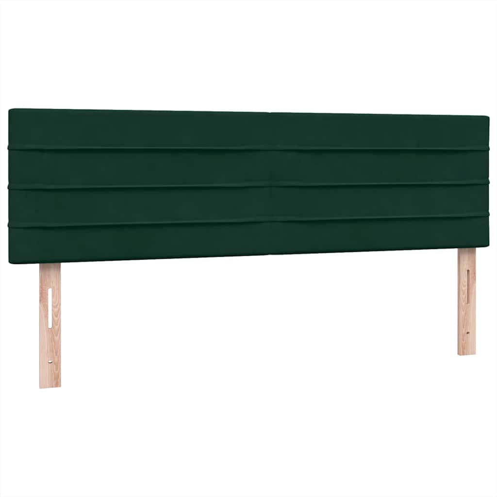 Box Spring krevet s madracem tamno zeleni 160x220 cm baršun