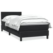 Box spring krevet s madracem crni 90x210 cm baršunasti