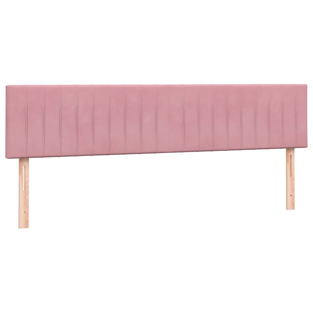 Krevet s oprugama i madracem ružičasti 180x210 cm baršunasti