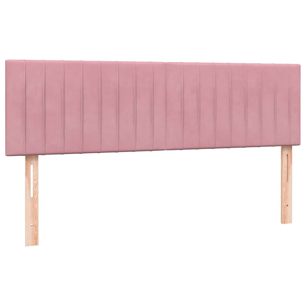 Box Spring krevet s madracem ružičasti 140x220 cm baršun