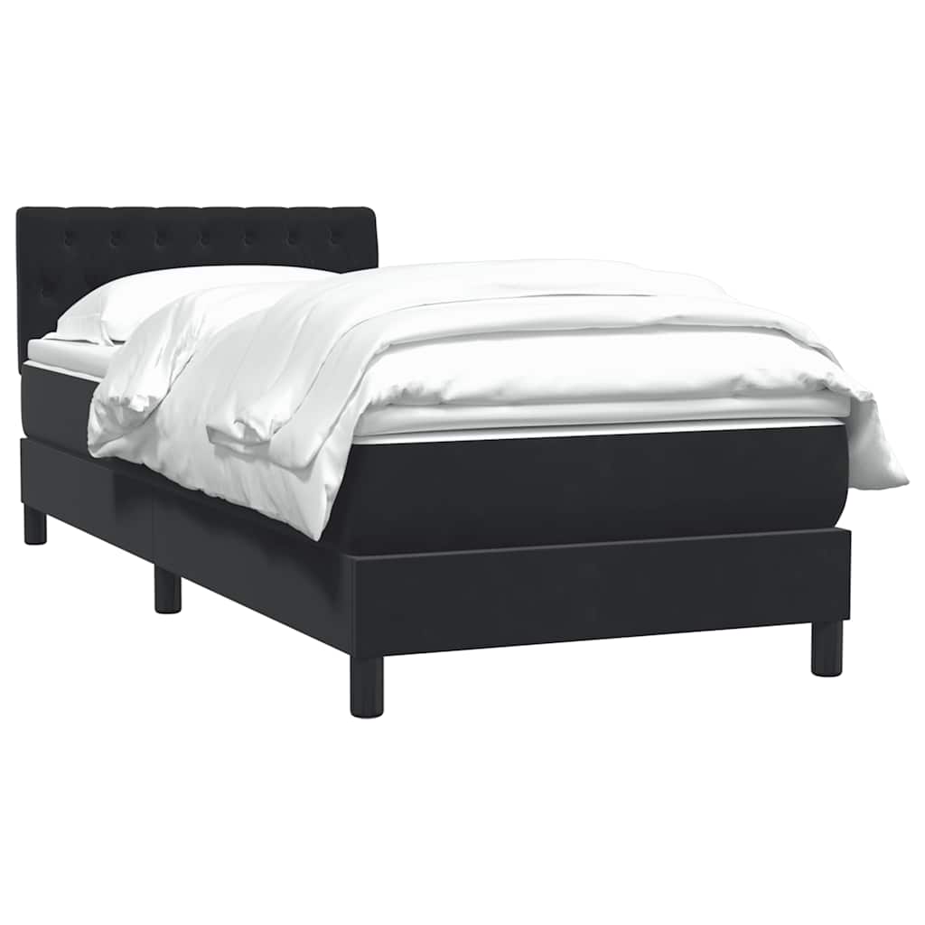 Box spring krevet s madracem crni 90x210 cm baršunasti